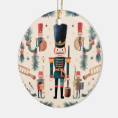 Nutcracker-kerstversiering Keramisch Ornament (Links)