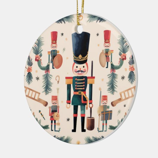 Nutcracker-kerstversiering Keramisch Ornament (Links)