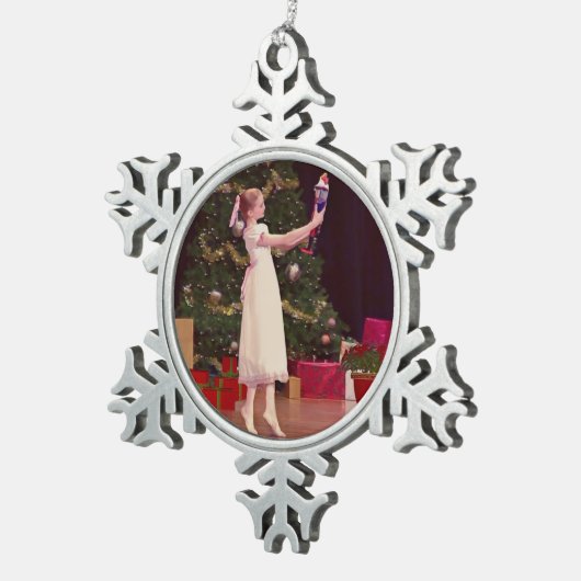 Nutcracker-kerstversiering Tin Sneeuwvlok Ornament (Rechts)