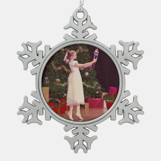 Nutcracker-kerstversiering Tin Sneeuwvlok Ornament (Voorkant)