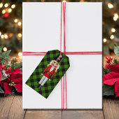 Nutcracker-kerstzwarte groene speldenmaker Persona Cadeaulabel