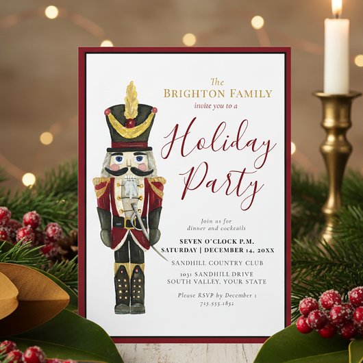 Nutcracker Klassiek Kerstfeest Rode Kaart