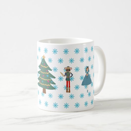 Nutcracker laat het de Mok van de kerstkoffie snee (Voorkant rechts)