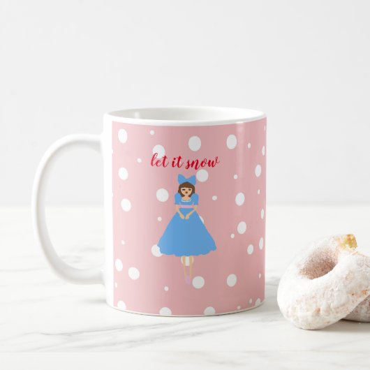Nutcracker laat het de Mok van de kerstkoffie snee (Met donut)