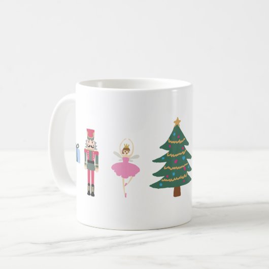 Nutcracker laat het de Mok van de kerstkoffie snee (Voorkant links)