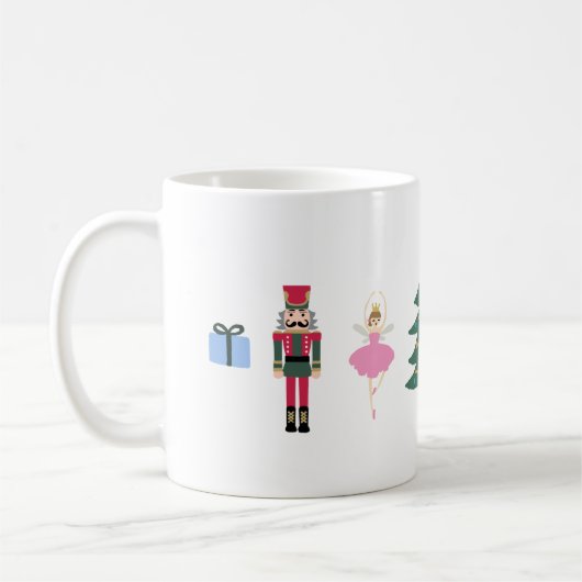 Nutcracker laat het de Mok van de kerstkoffie snee (Links)