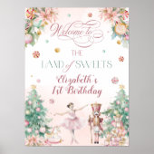 Nutcracker Land Of Sweet Birthday Party Welcome Poster (Voorkant)
