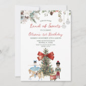 Nutcracker Land of Sweets Ballerina 1st Birthday Kaart (Voorkant)