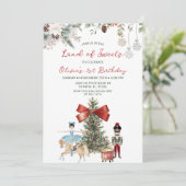 Nutcracker Land of Sweets Ballerina 1st Birthday Kaart (Staand voorkant)