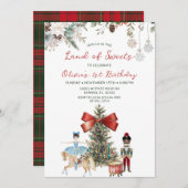 Nutcracker Land of Sweets Ballerina 1st Birthday Kaart (Voorkant / Achterkant)