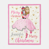 Nutcracker Lt Brwn Hair Fleece Blanket/Medium (Voorkant)