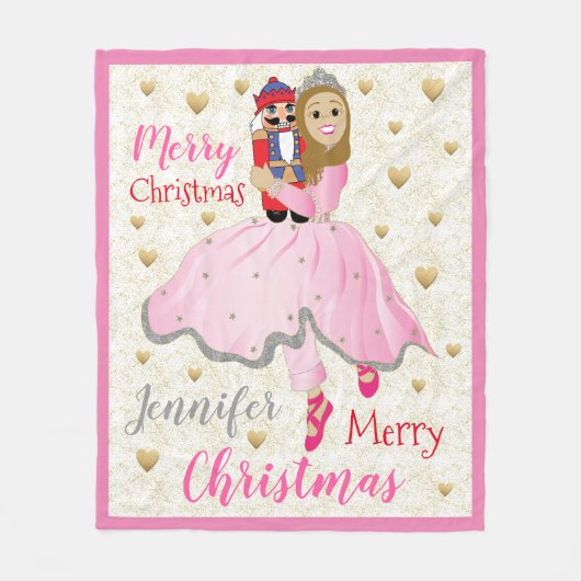 Nutcracker Lt Brwn Hair Fleece Blanket/Medium (Voorkant)