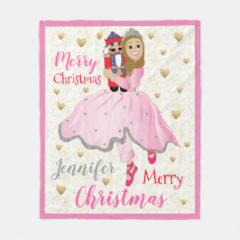 Nutcracker Lt Brwn Hair Fleece Blanket/Medium Deken