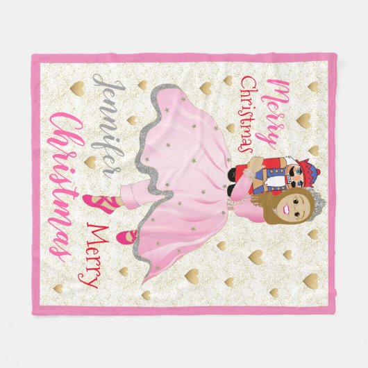 Nutcracker Lt Brwn Hair Fleece Blanket/Medium Deken (Voorkant (Horizontaal))