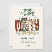Nutcracker Merry & Bright Christmas Feestdagenkaart (Voorkant)