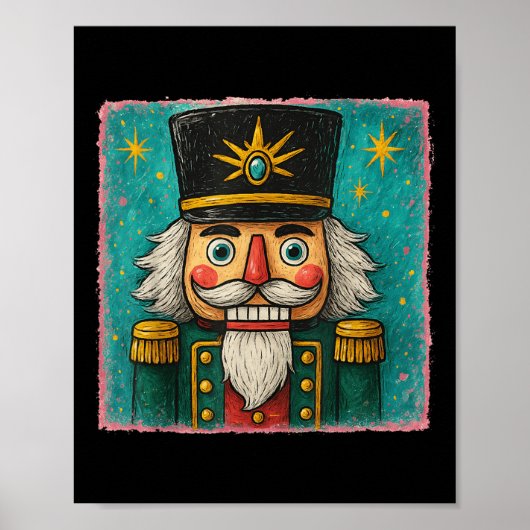 Nutcracker Merry Christmas Men Women Kids Painting Poster (Voorkant)