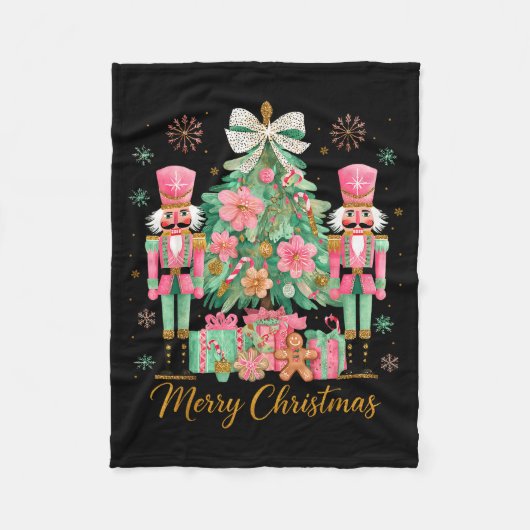 Nutcracker Merry Christmas Tree Ballet Dance Women Fleece Deken (Voorkant)