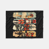 Nutcracker Merry Christmas Xmas Tree Family Pajama Fleece Deken (Voorkant (Horizontaal))