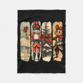 Nutcracker Merry Christmas Xmas Tree Family Pajama Fleece Deken (Voorkant)