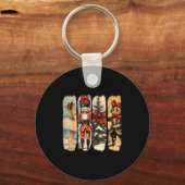 Nutcracker Merry Christmas Xmas Tree Family Pajama Sleutelhanger (Voorkant)