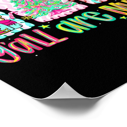 Nutcracker Merry Christmas Y'all Are Nuts Funny Xm Poster (Hoek)