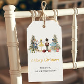 Nutcracker Merry Kerstmis Cadeaulabel