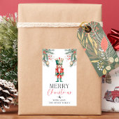 Nutcracker Merry Label Stickers met kerstcadeaus