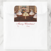 Nutcracker Merry Label Stickers met kerstcadeaus (Tas)