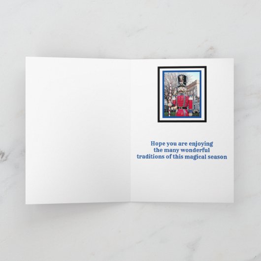 NUTCRACKER MET CHRISTMAS CANDY CANDY FEESTDAGEN KAART (Binnen)