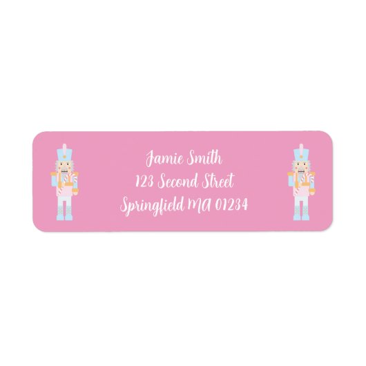 Nutcracker met een etiket van het het Adres van de (Voorkant)