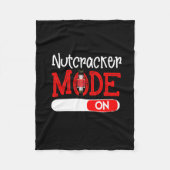 Nutcracker Mode On Dance Ballet Love Christmas Paj Fleece Deken (Voorkant)