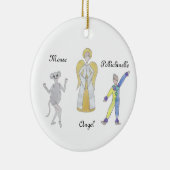 Nutcracker Mouse/Pollichinelle/Angel Ornament (Rechts)