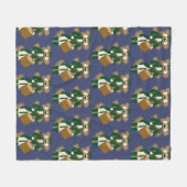 Nutcracker Navy Blue Dark Academia Fleece Blanket Deken (Voorkant (Horizontaal))