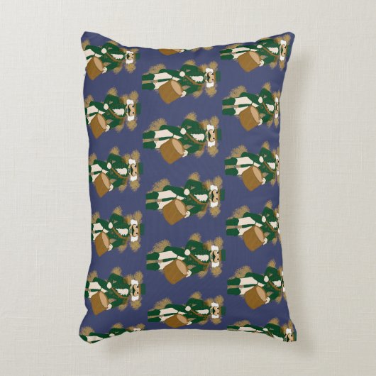 Nutcracker Navy Blue Rectangular Cushion Accent Kussen (Voorkant(Verticaal))