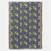 Nutcracker Navy Blue Woven Blanket Deken (Voorkant Verticaal)