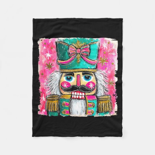 Nutcracker Nuts Xmas Pajamas Holiday Christmas Wat Fleece Deken (Voorkant)