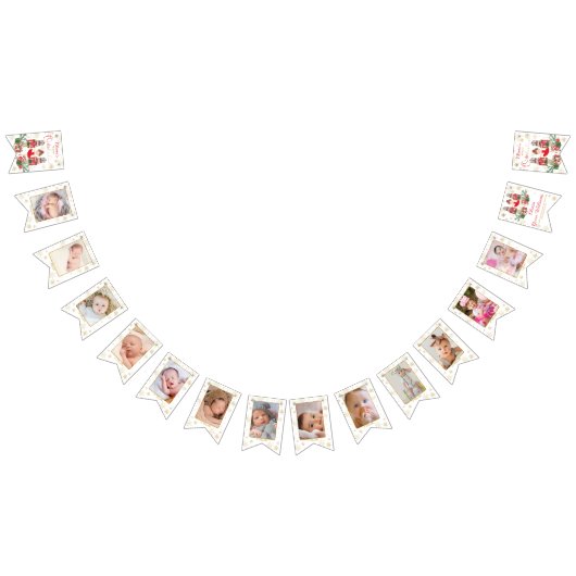 Nutcracker Onederland 1st Birthday Photo Milestone Vlaggetjes (Alle)