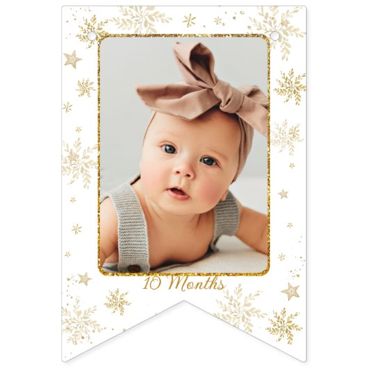 Nutcracker Onederland 1st Birthday Photo Milestone Vlaggetjes (Twaalfde vlag)