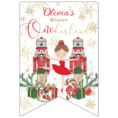 Nutcracker Onederland 1st Birthday Photo Milestone Vlaggetjes (Eerste vlag)