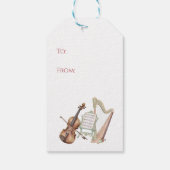 Nutcracker Orchestra Violin and Harp Cadeaulabel (Achterkant)