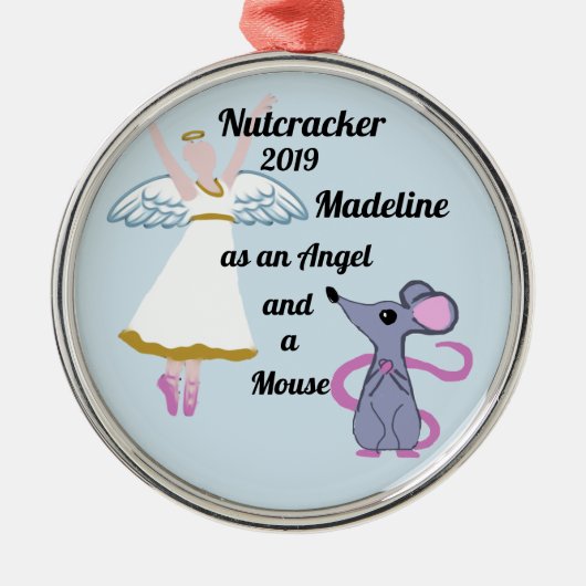 Nutcracker Ornament - Angel en Mouse (Voorkant)
