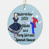 Nutcracker Ornament-Chinese daner en Party Girl Keramisch Ornament (Links)
