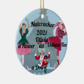 Nutcracker Ornament-Flower, Doll and Chinese Tea Keramisch Ornament (Rechts)