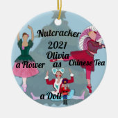 Nutcracker Ornament-Flower, Doll and Chinese Tea Keramisch Ornament (Voorkant)
