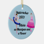 Nutcracker Ornament-Marzipan en een Bloem Keramisch Ornament (Rechts)