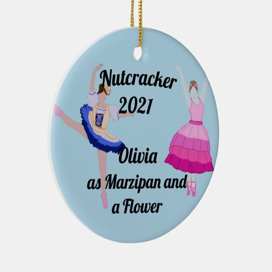 Nutcracker Ornament-Marzipan en een Bloem Keramisch Ornament (Rechts)