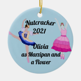 Nutcracker Ornament-Marzipan en een Bloem Keramisch Ornament