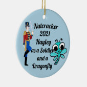 Nutcracker Ornament-Soldier en Dragonfly Keramisch Ornament (Rechts)