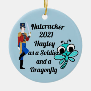 Nutcracker Ornament-Soldier en Dragonfly Keramisch Ornament