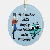 Nutcracker Ornament-Soldier en Dragonfly Keramisch Ornament (Links)